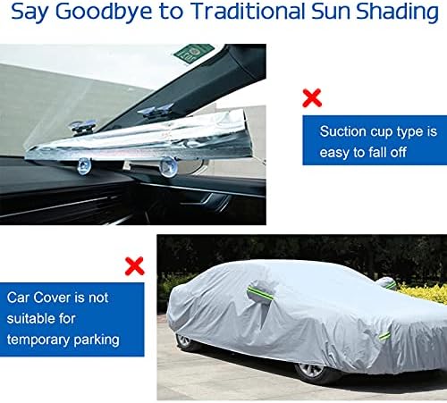 שמש של השמשה הקדמית של Aoryoa | מגן ברלה לרכב ， מטרייה מתקפלת צל שמש צלל רכב בלוקים קרני UV